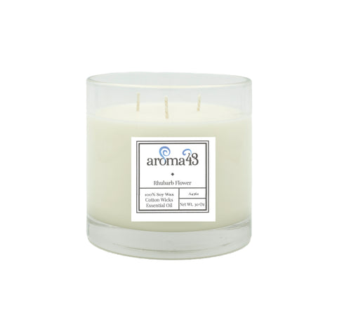 Rhubarb Flower Large 3 Wick Candle
