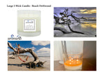 Beach Driftwood Large 3 Wick Candle