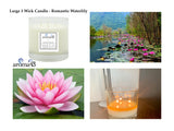 Romantic Waterlily Large 3 Wick Candle
